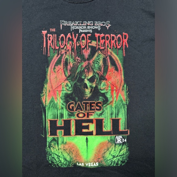 Freakling Bros The Trilogy of Terror Gates of Hell T-Shirt large - Picture 1 of 7